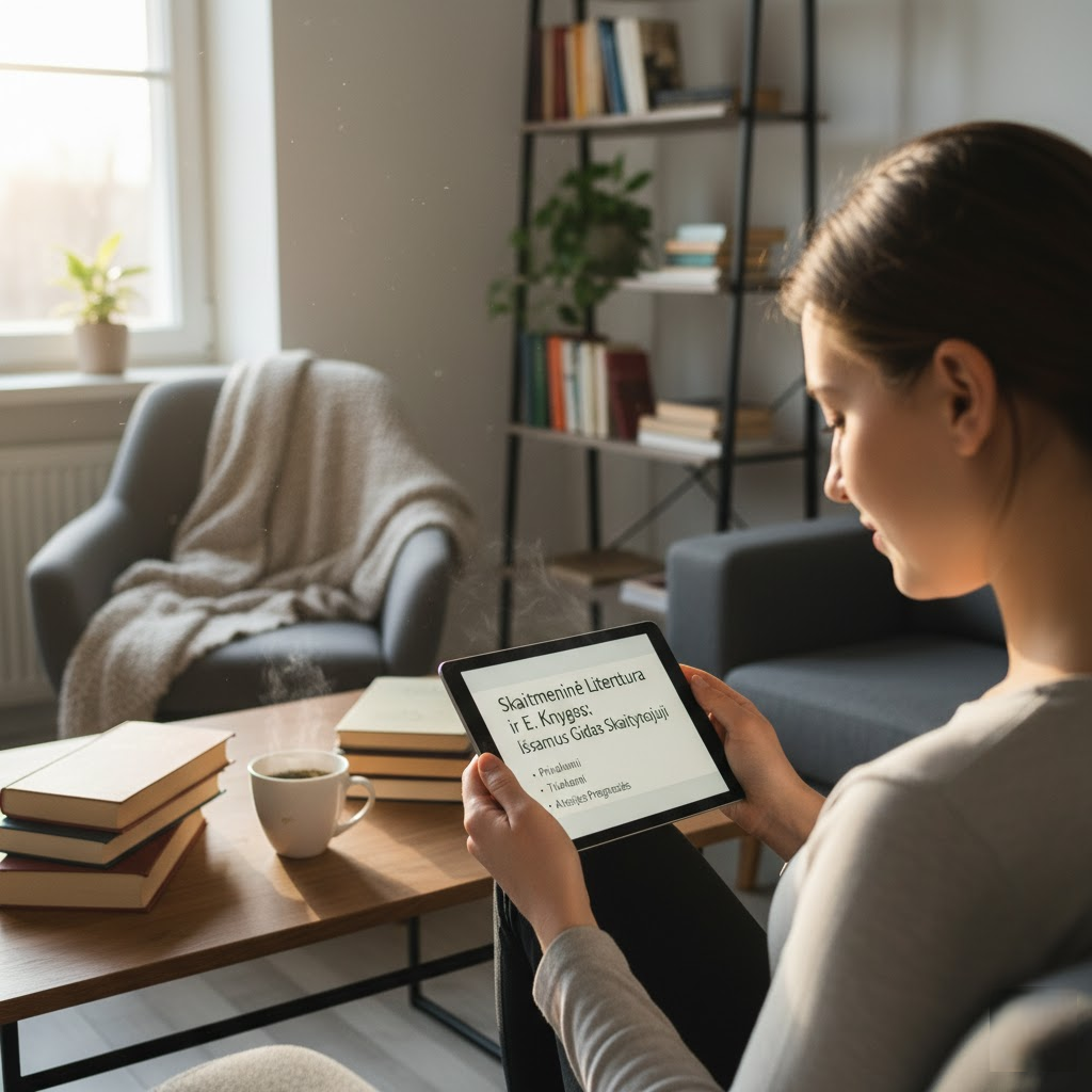 Skaitmeninė Literatūra ir E. Knygos: Išsamus Gidas Skaitytojui – Privalumai, Trūkumai ir Ateities Prognozės