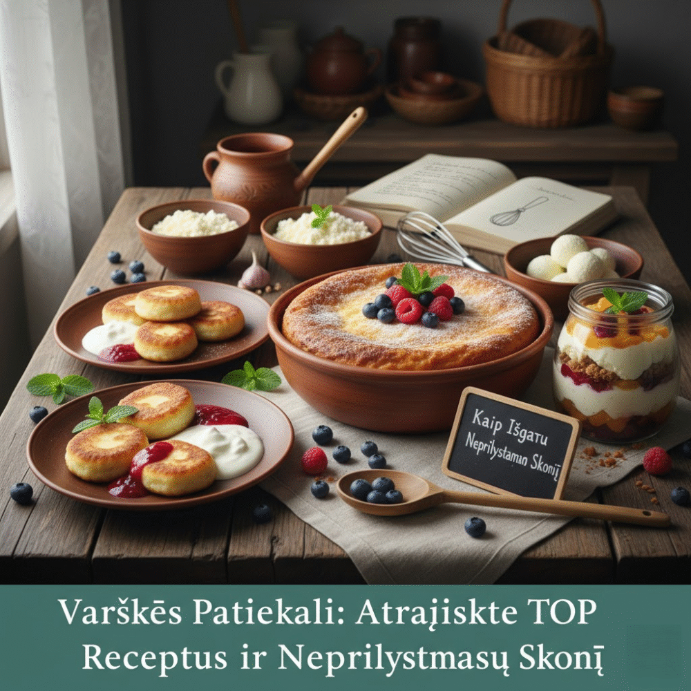 Varškės Patiekalai: Atraskite TOP Receptus ir Paslaptis, Kaip Išgauti Neprilygstamą Skonį