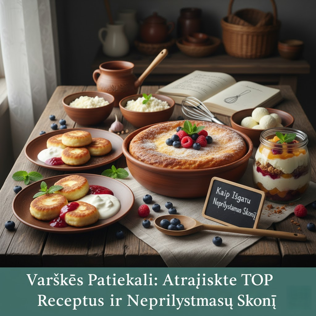 Varškės Patiekalai: Atraskite TOP Receptus ir Paslaptis, Kaip Išgauti Neprilygstamą Skonį