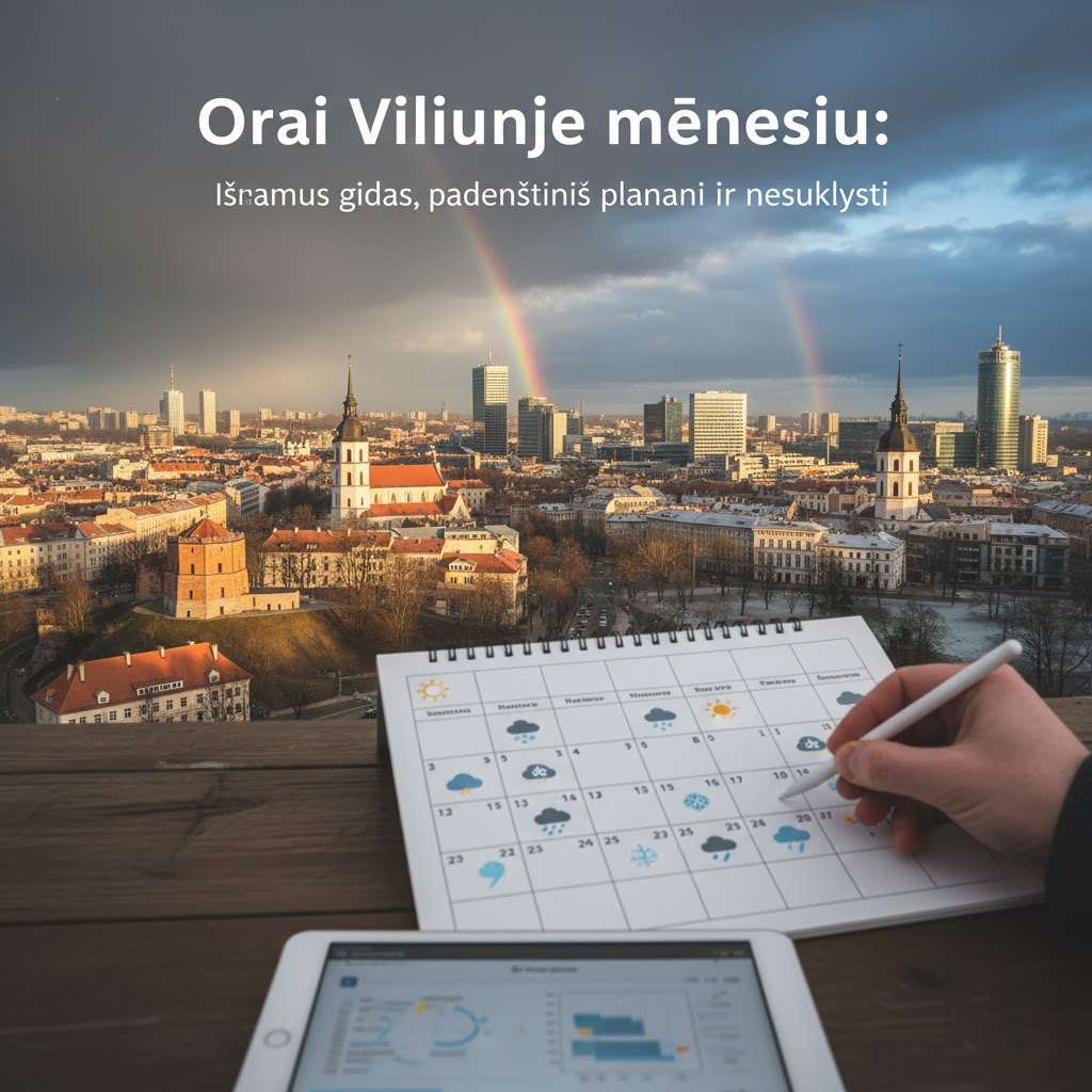 Orai Vilniuje mėnesiui: Išsamus gidas, padėsiantis planuoti ir nesuklysti