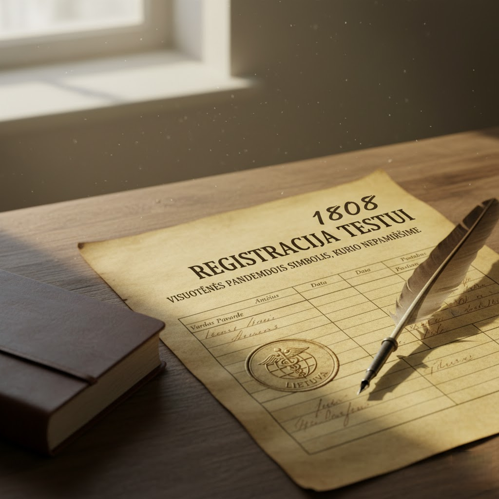 1808 Registracija Testui: Visuotinės Pandemijos Simbolis, Kurio Nepamiršime