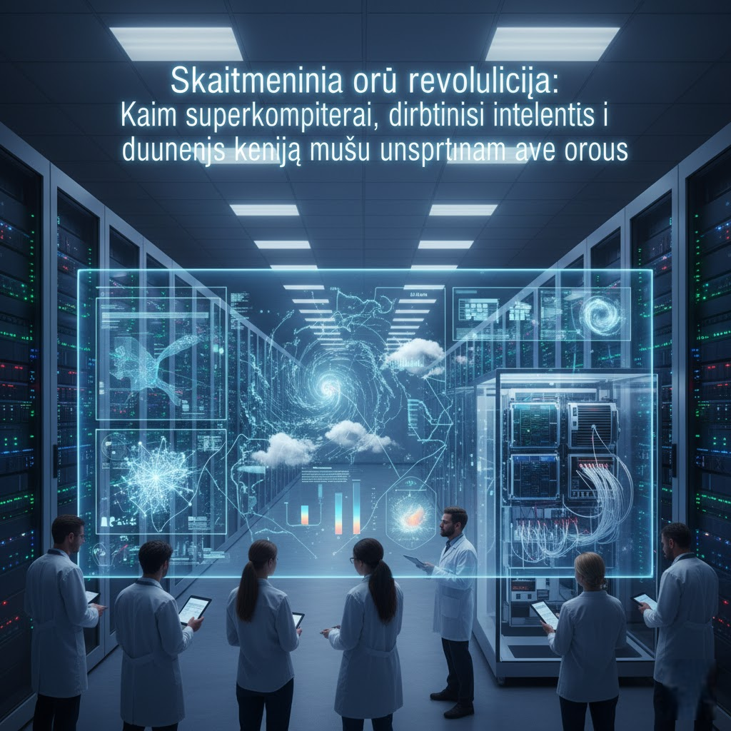 Skaitmeninė orų revoliucija: Kaip superkompiuteriai, dirbtinis intelektas ir duomenys keičia mūsų supratimą apie orus