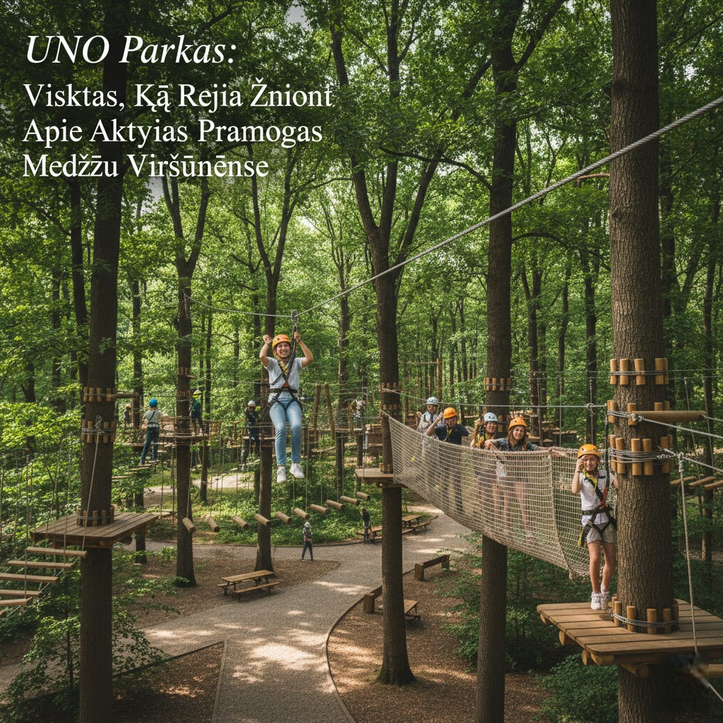 UNO Parkas: Viskas, Ką Reikia Žinoti Apie Aktyvias Pramogas Medžių Viršūnėse