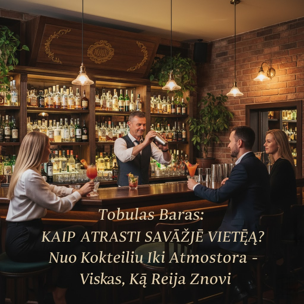 Tobulas Baras: Kaip Atrasti Savąją Vietą? Nuo Kokteilių Iki Atmosferos – Viskas, Ką Reikia Žinoti