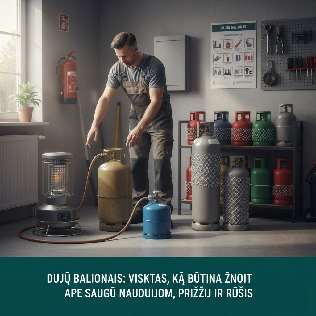 Dujų Balionai: Viskas, Ką Būtina Žinoti Apie Saugų Naudojimą, Priežiūrą ir Rūšis