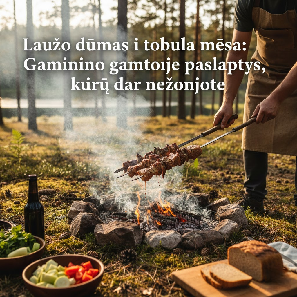 Laužo dūmas ir tobula mėsa: Gaminimo gamtoje paslaptys, kurių dar nežinojote