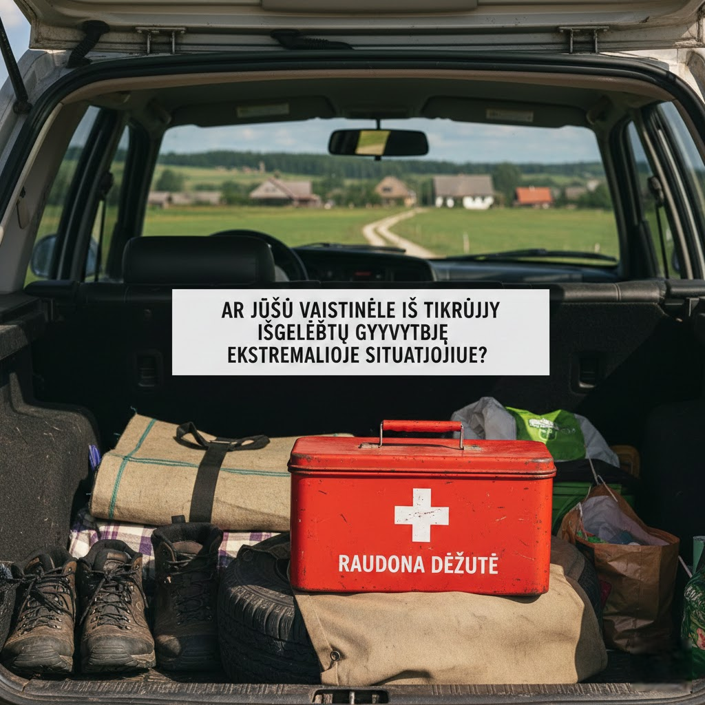 Raudona Dėžutė Bagažinėje: Ar Jūsų Vaistinėlė Iš Tikrųjų Išgelbėtų Gyvybę Ekstremalioje Situacijoje?