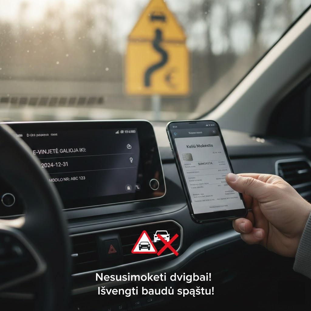 Kelių mokesčiai ir elektroninės vinjetės: kaip nesusimokėti dvigubai ir išvengti baudų spąstų