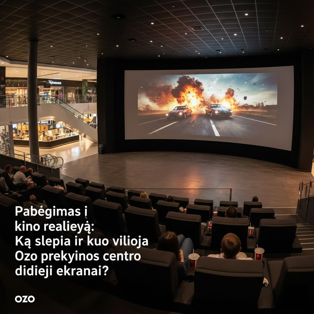 Pabėgimas į kino realybę: Ką slepia ir kuo vilioja Ozo prekybos centro didieji ekranai?