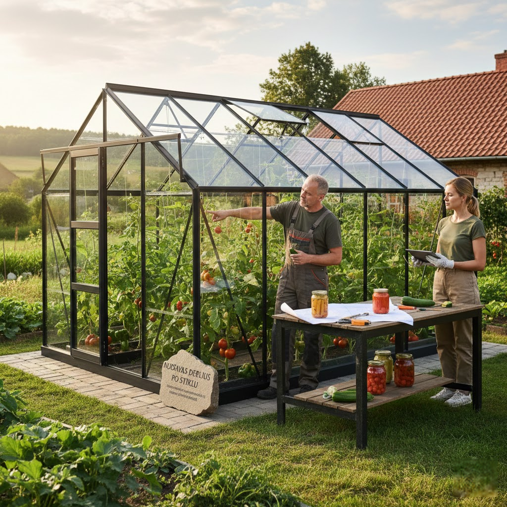 Nuosavas derlius po stiklu: Inžineriniai sprendimai ir meistriškumo paslaptys statant ilgaamžį šiltnamį