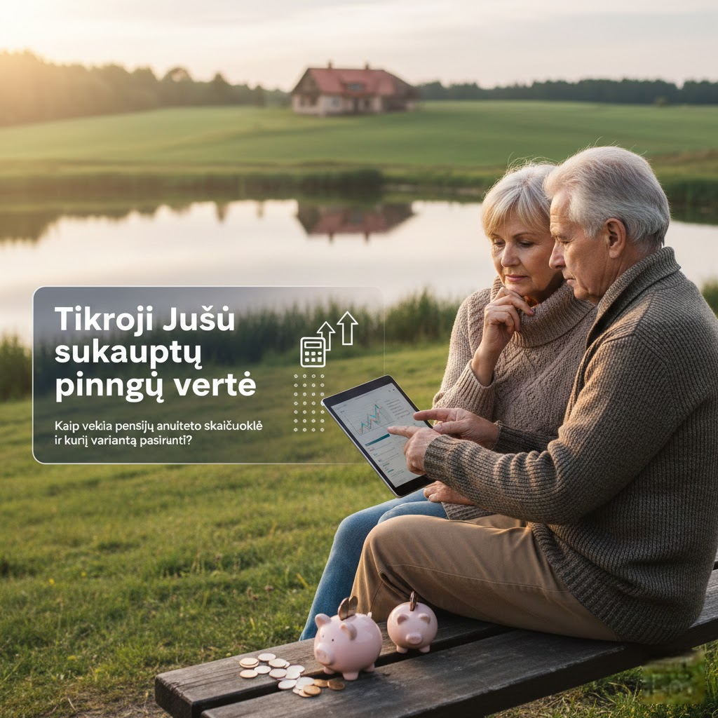 Tikroji Jūsų sukauptų pinigų vertė: Kaip veikia pensijų anuiteto skaičiuoklė ir kurį variantą pasirinkti?