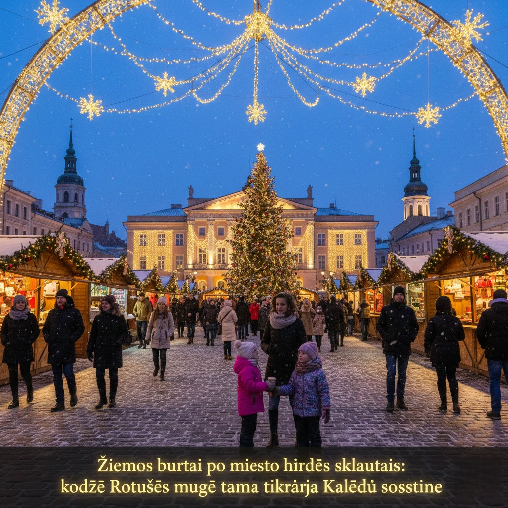 Žiemos burtai po miesto širdies skliautais: kodėl Rotušės mugė tampa tikrąja Kalėdų sostine