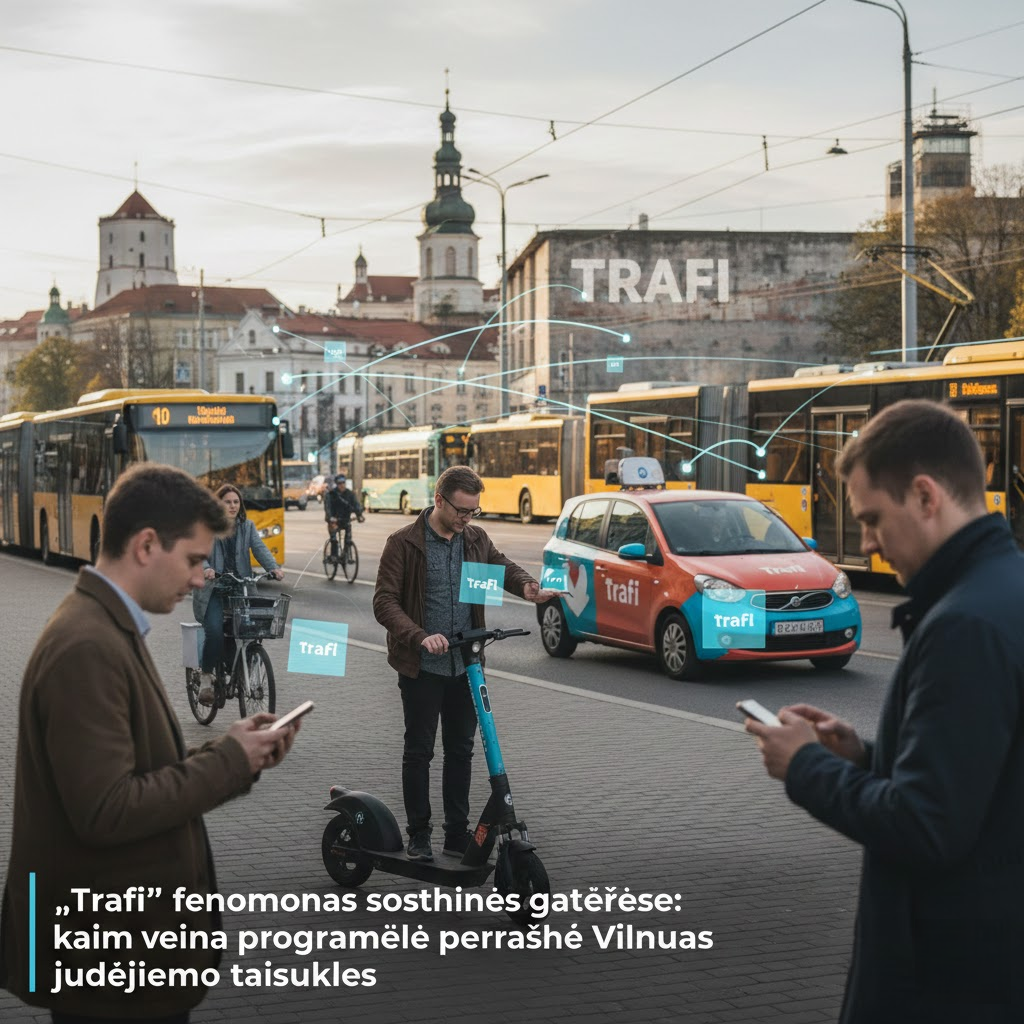 „Trafi“ fenomenas sostinės gatvėse: kaip viena programėlė perrašė Vilniaus judėjimo taisykles