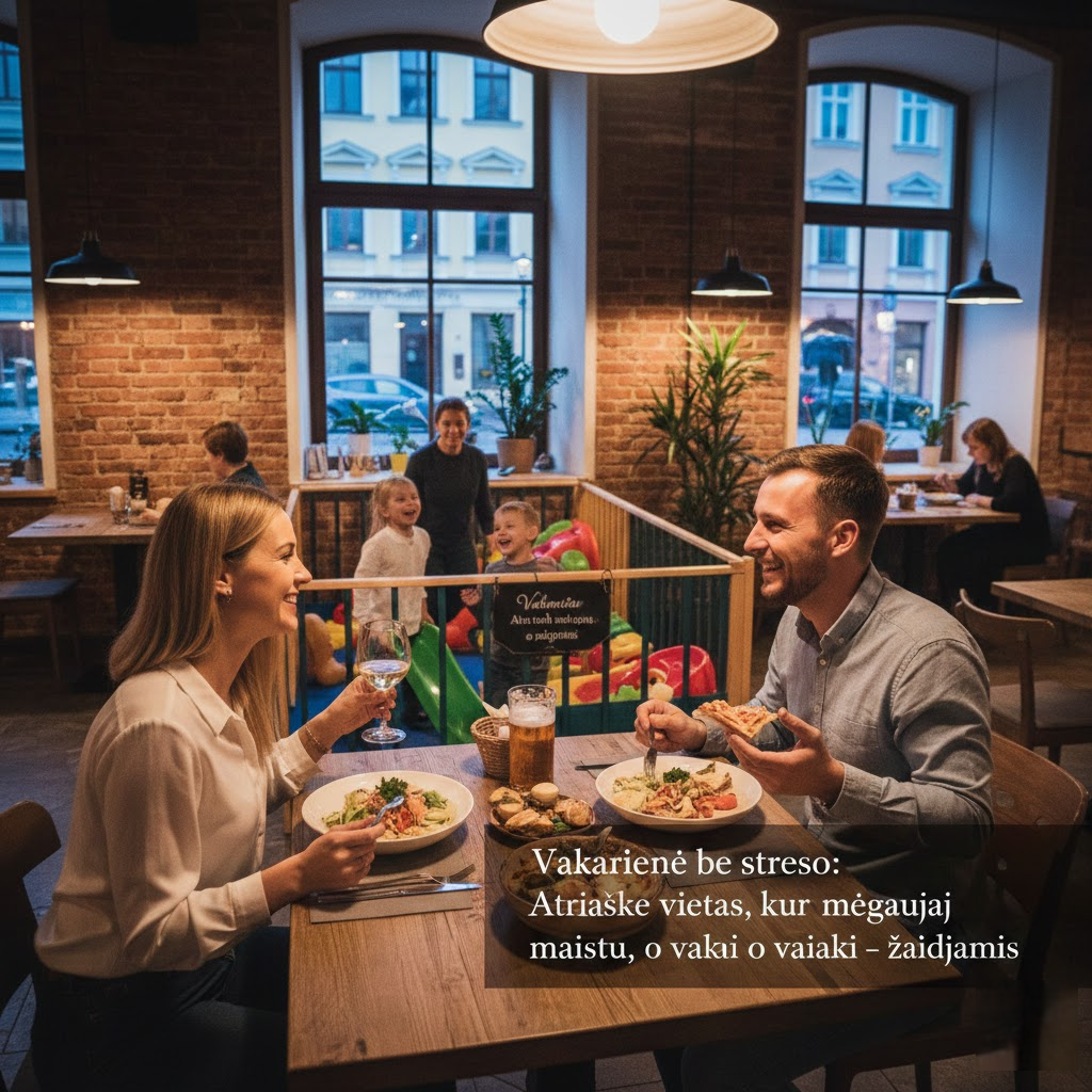 Vakarienė be streso: Atraskite vietas, kur tėvai mėgaujasi maistu, o vaikai – žaidimais