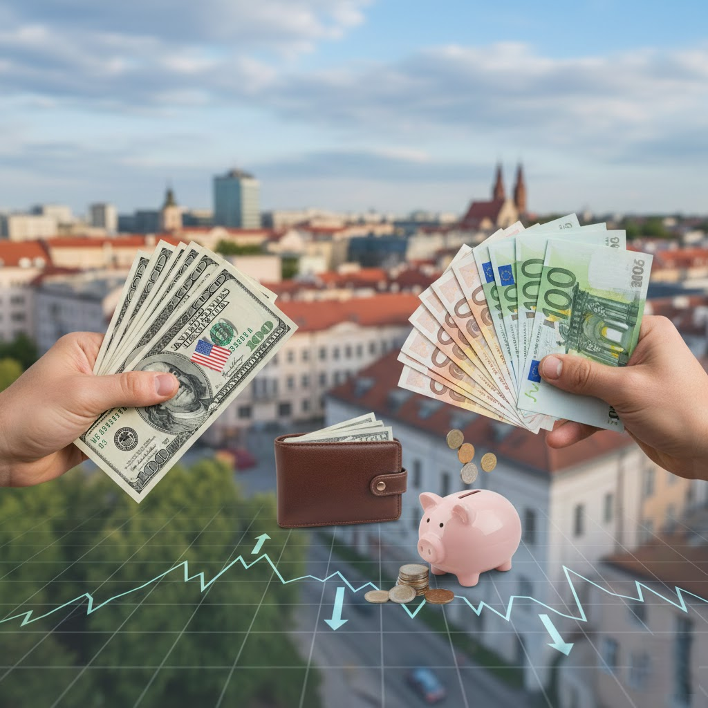 JAV dolerio ir euro dvikova: Kaip valiutų svyravimai tiesiogiai veikia jūsų piniginę ir ateities planus