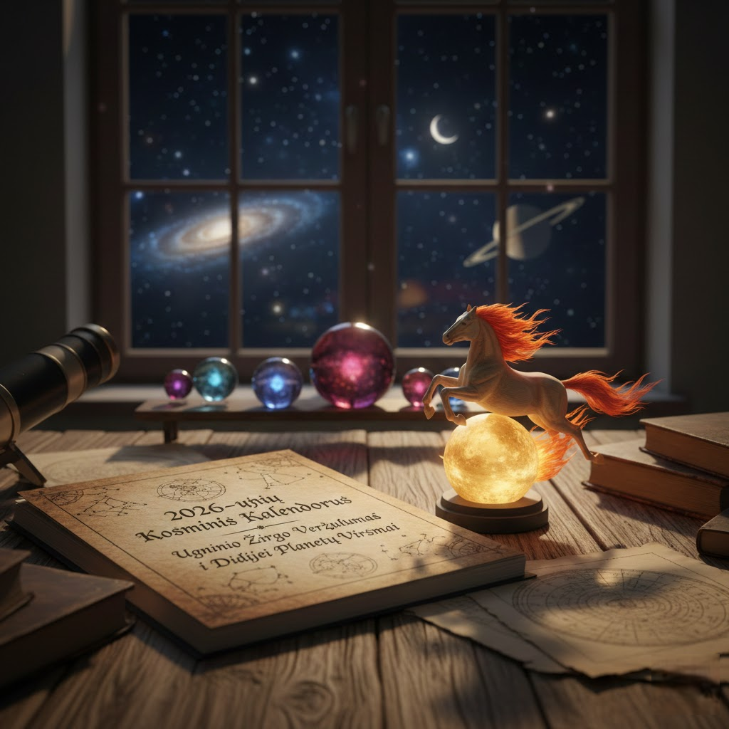 2026-ųjų Kosminis Kalendorius: Ugninio Žirgo Veržlumas ir Didieji Planetų Virsmai