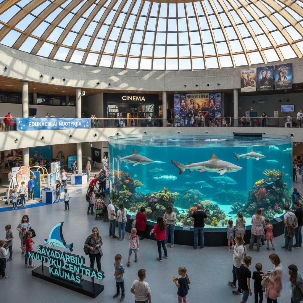 Savaitgalio planas Kaune: Rykliai, kinas ir edukaciniai nuotykiai po vienu stogu