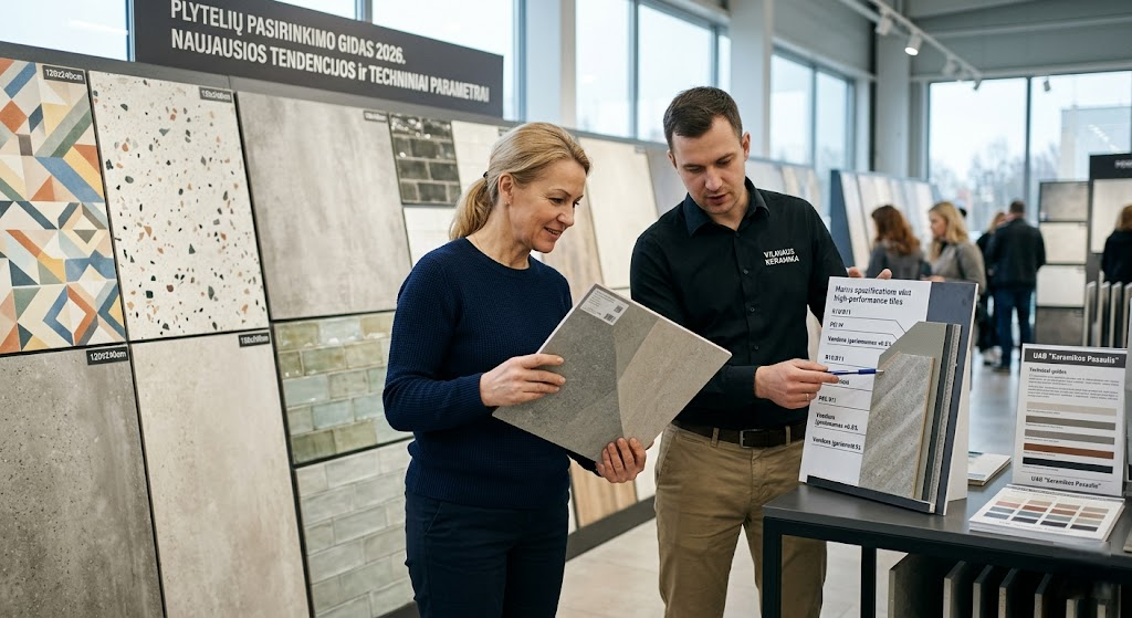 Plytelių pasirinkimo gidas 2026: viskas nuo techninių parametrų iki naujausių dizaino tendencijų