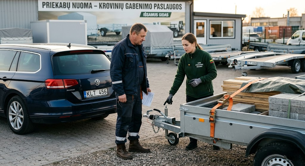 Priekabų nuoma: Išsamus gidas nuo pasirinkimo iki saugaus krovinių gabenimo